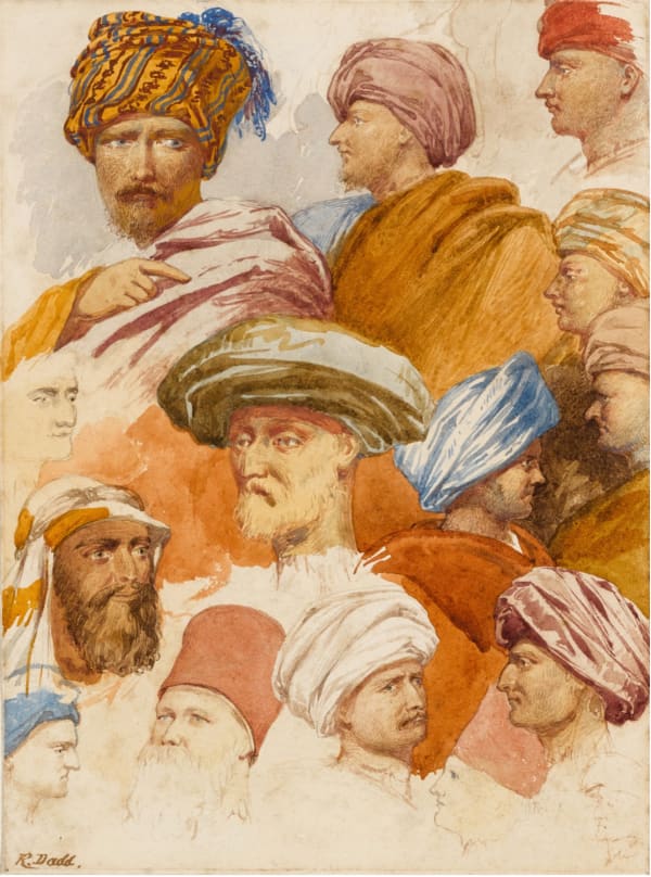 RICHARD DADD, Study of Middle-Eastern Heads, 1848