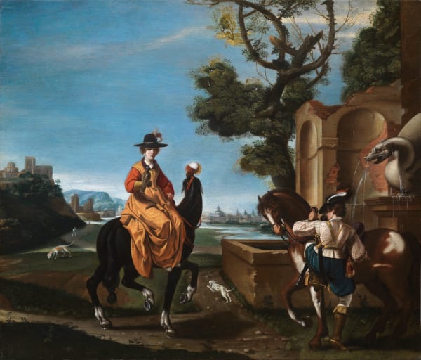 TEODORO FILIPPO DI LIAGNO, CALLED FILIPPO NAPOLETANO, Falconry Scene, c. 1617 – 1621