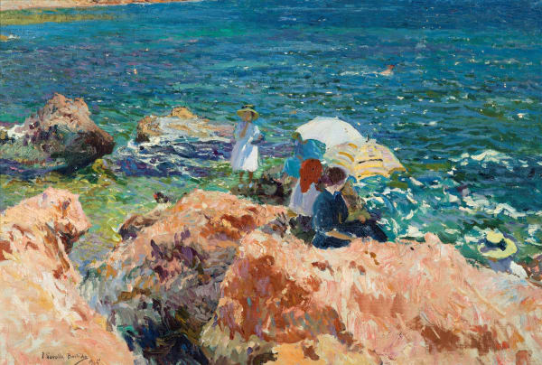 JOAQUÍN SOROLLA Y BASTIDA, EN LAS ROCAS. JÁVEA, SUMMER 1905