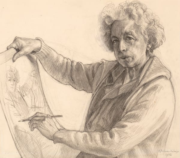 ENGELIEN REITSMA-VALENÇA, Self-portrait of the artist drawing herself