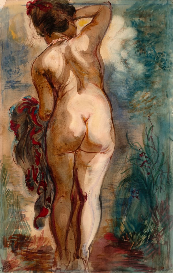 GEORGE GROSZ, Female Nude, Cape Cod, 1938