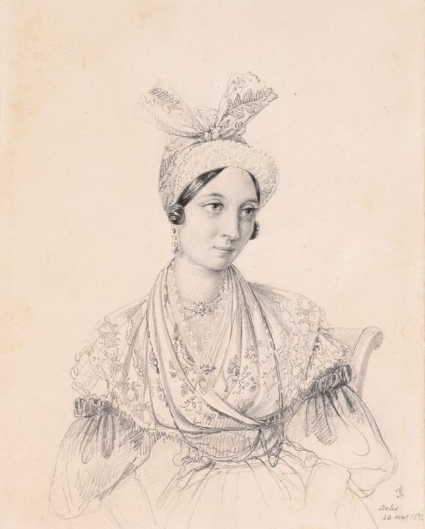JEAN-BAPTISTE ISABEY, Portrait of an Arlesian, 1837