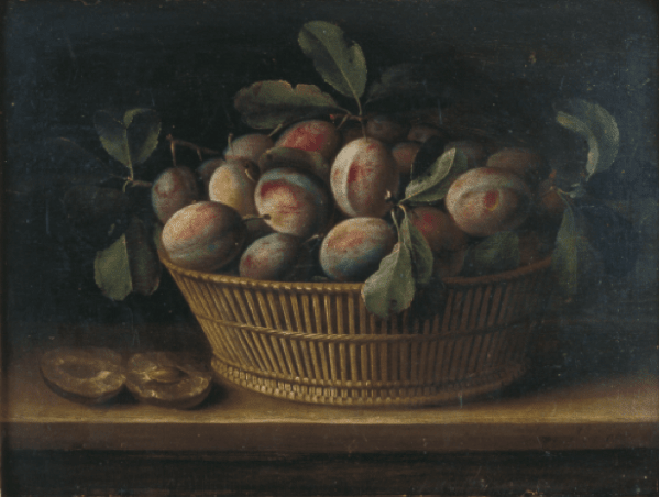 LOUISE MOILLON, Basket of plums, c. 1634