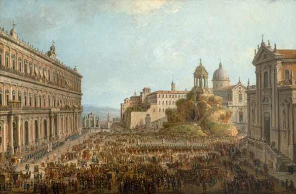 ANTONIO JOLI, Naples, A Festival with a Cuccagna at the Largo di Palazzo