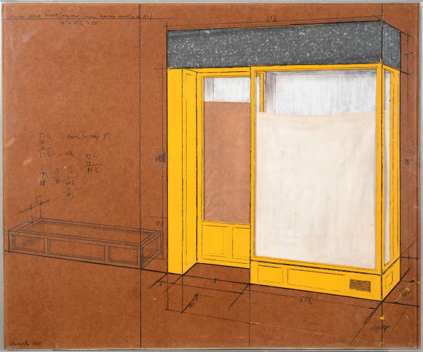 CHRISTO, Yellow Store Front (Project From Merkin Paint Co., Inc. NY), 1965