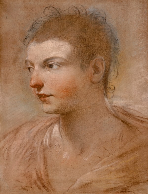 GIUSEPPE MARIA CRESPI, Head study of an adolescent