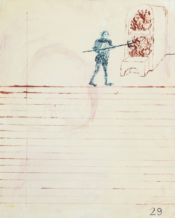 Footnote (Demon poking souls of commandment breakers in a furnace - Bodleian Library MS. Douce 134 f.82v), 2022