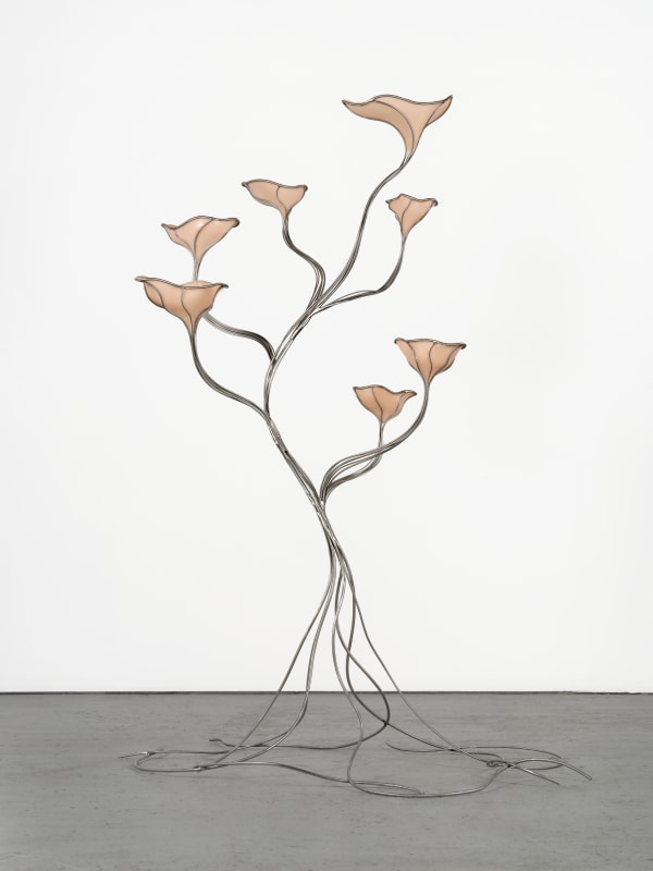 Steven Bellosguardo As I stagnate, I ponder silent waters, 2024 stainless steel, silicone 180 x 120 x 85 cm 70 7/8 x 47 1/4 x 33 1/2 in