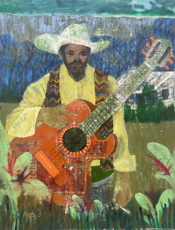 Man with guitar, too, 2022