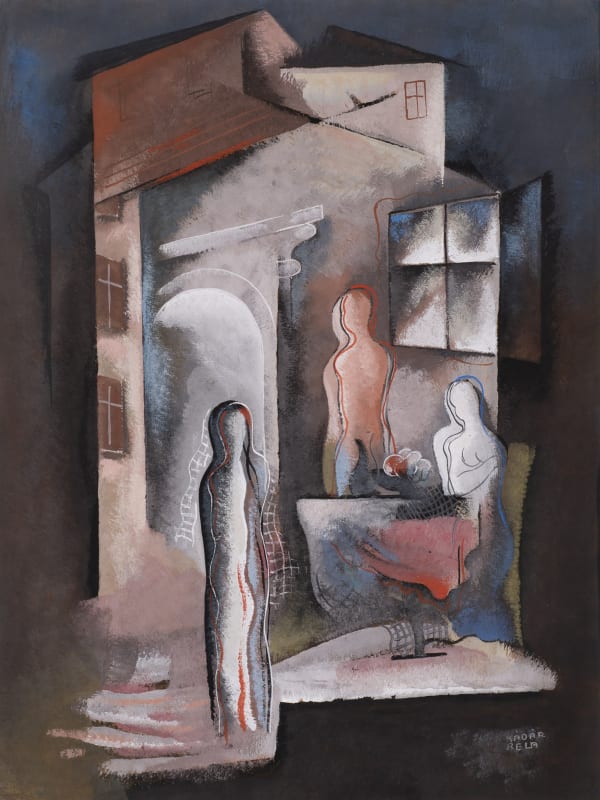 Béla Kadar, Three Figures by a Table, c. 1936-8