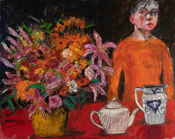 Shani Rhys James Tiger Lilies, 2021 Oil on linen 48 x 60 1/4 in 122 x 153 cm Signed, titled and dated on verso