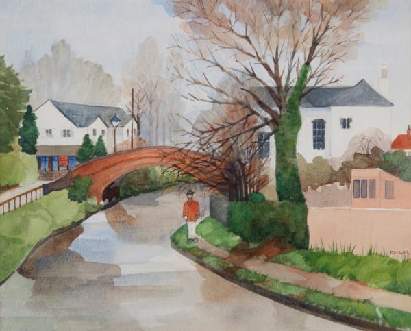 Eric Tucker Bridgewater at Grappenhall Watercolour and pencil on paper 26 x 33.2 cm Signed 'E Tucker' lower right On view at Connaught Brown
