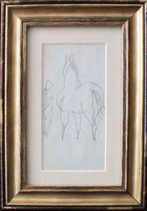 Raoul Dufy, Cheval de dos et son jockey, Deauville, 1941