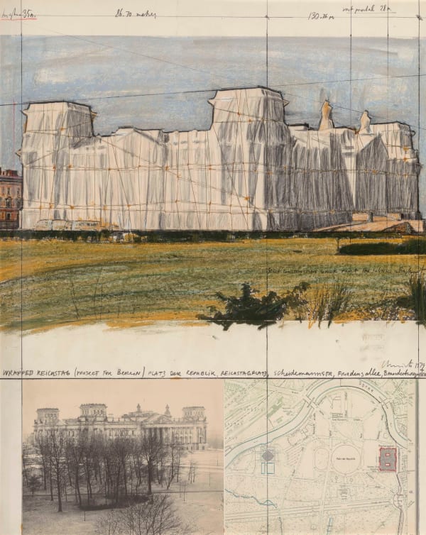 Christo and Jeanne-Claude, Wrapped Reichstag (Project for Berlin), 1979