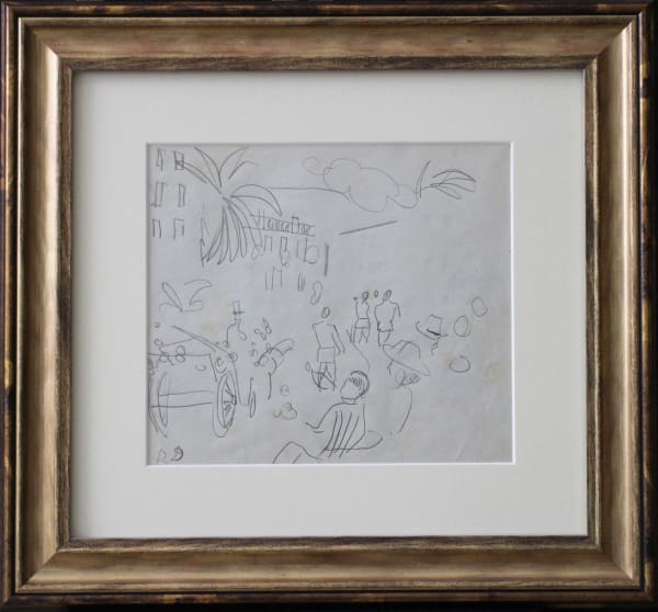 Raoul Dufy Carnaval à Nice, le défilé, c. 1934 Pencil on paper 18 x 20.4 cm, 7 3/32 x 8 1/32 in Stamped 'RD' lower left