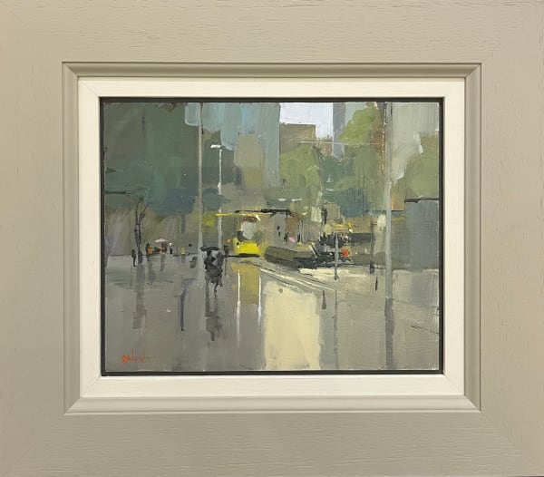 Michael Ashcroft ROI MAFA, St Peter's Square in the Rain, Manchester