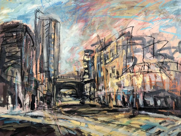 Matthew Thompson, Sunlight and Shadows, Deansgate (before the towers)