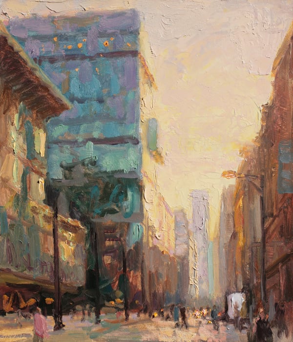 Norman Long MAFA, Golden Light on Mosley Street