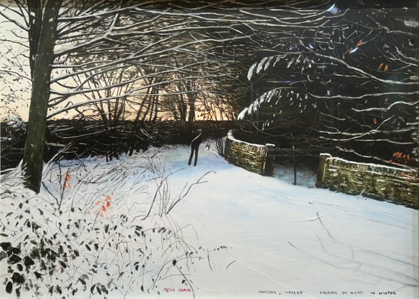 Peter Brook, Pausing Whilst Walking By Woods In Winter