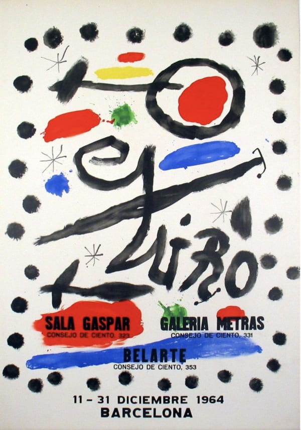 Joan Miro, Galerie Gaspar, Metras, Befaret , 1964