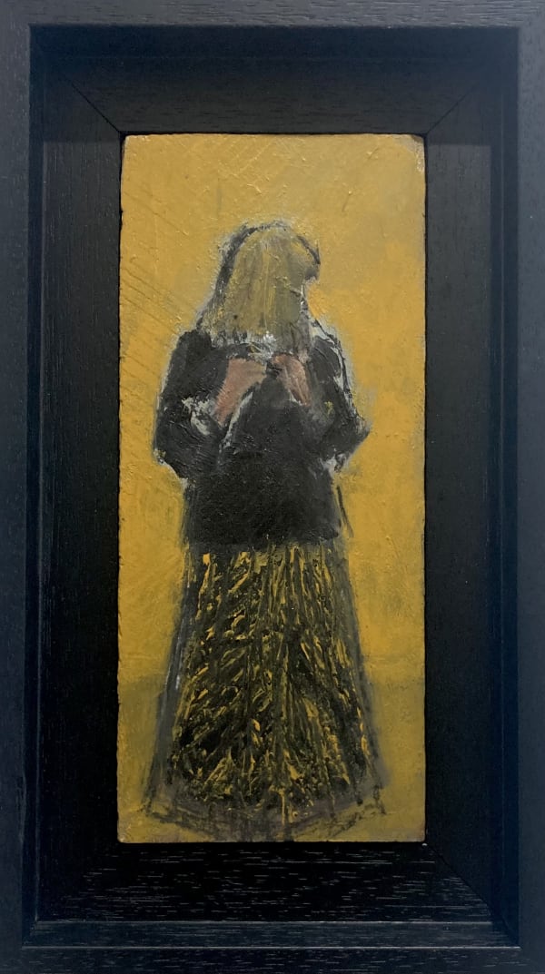 Ghislaine Howard, Self Portrait in Black and Ochre Skirt