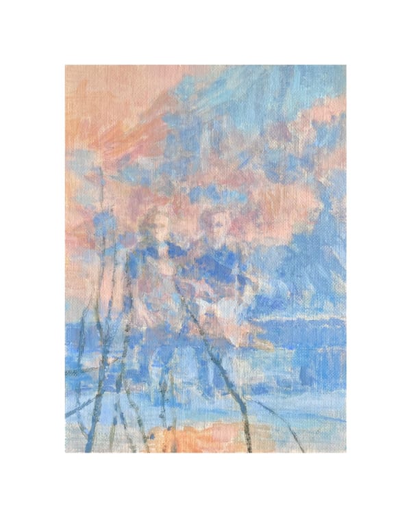 Linda Schwab, TWO WOMEN, MOUNTAIN SIDE