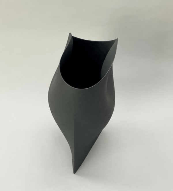 Ashraf Hanna, Large black undulating vessel with triangular base