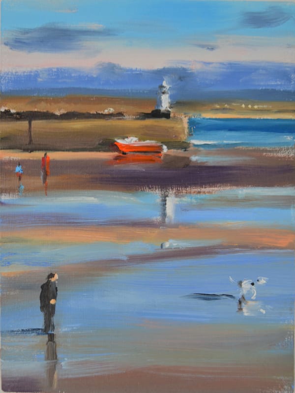 Liam Spencer, St Ives Harbour with Dalmatian