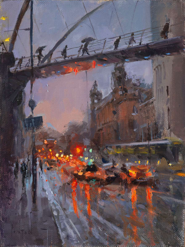 Rob Pointon ROI, Red Morning, Leaving Machester Piccadilly