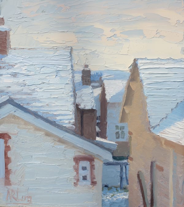 Norman Long MAFA, Snowy Rooftops, Lytham