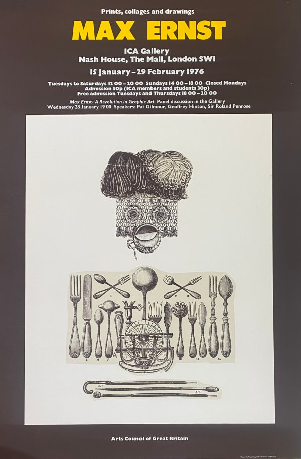 Max Ernst, ICA Gallery prints, collages and drawings, 1976