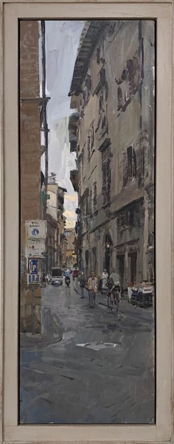 Peter Brown ROI NEAC, Florence Street Scene