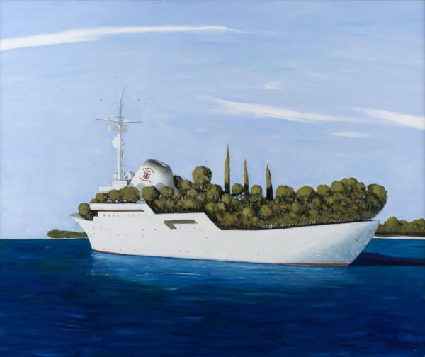 Julio Larraz The Nabu at Anchor, 2016