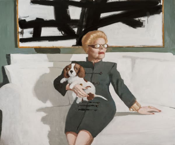 Julio Larraz, In the Green room with Winston, 2017