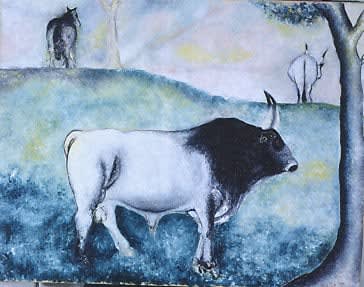 Giuseppe Cesetti Buoi e Cavallo al Pascolo, 1952-55