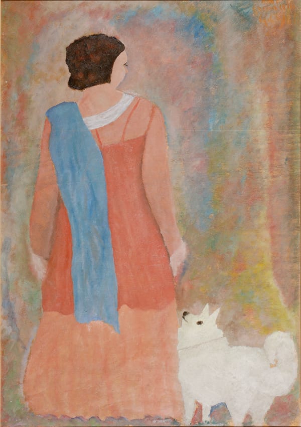 Giuseppe Cesetti Donna con Cane, 1928