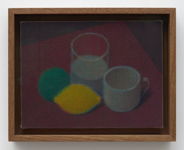 Johnny Izatt-Lowry, Still life with lemon, at night , 2025
