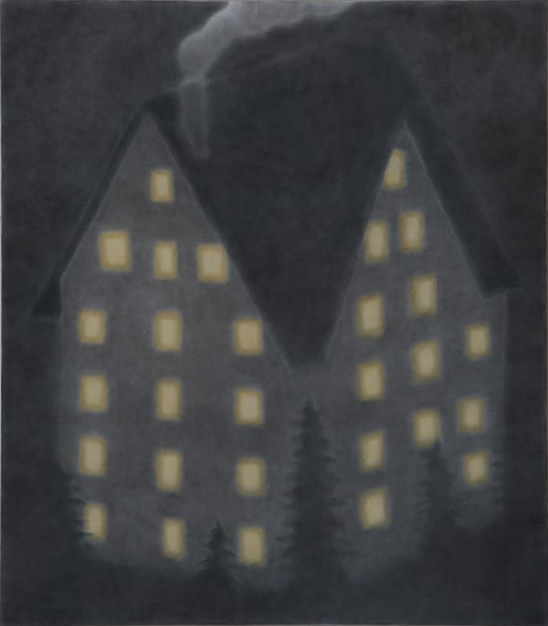 Johnny Izatt-Lowry, Chalet at night, 2019