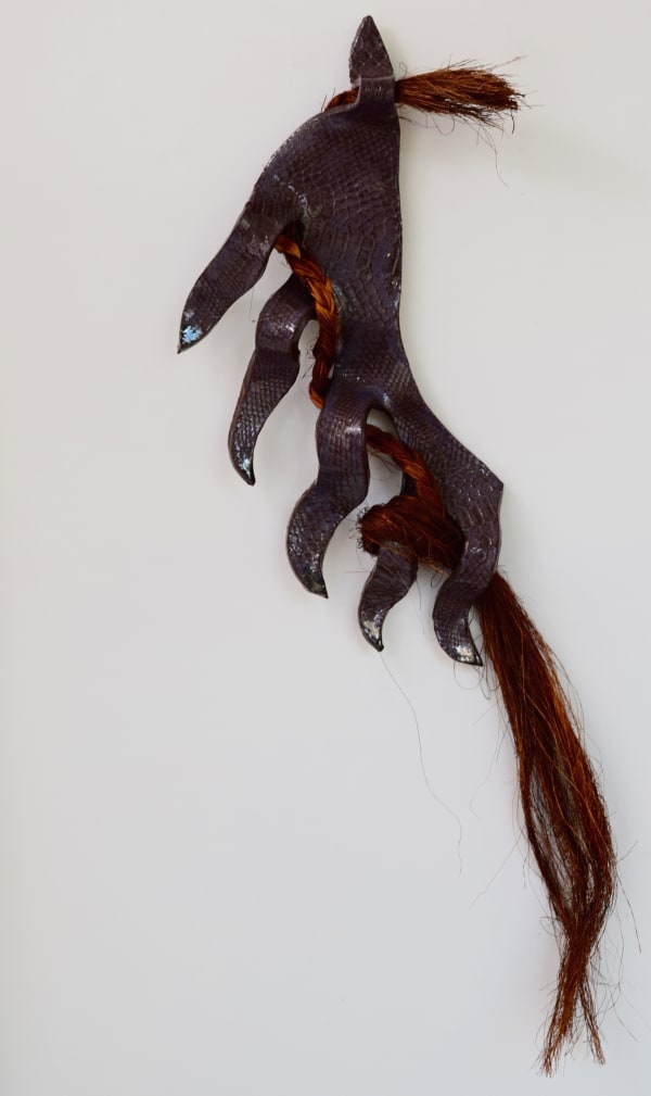 Anousha Payne, Her long plaited hair weaving through, 2020