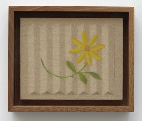 Johnny Izatt-Lowry, A flower on folded paper, 2025