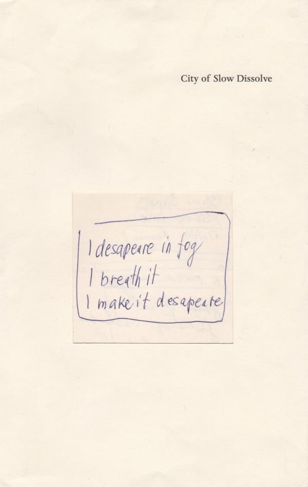 Jaro Varga, CITY OF SLOW DISSOLVE II, from the series City Diary, 2012 - 2022