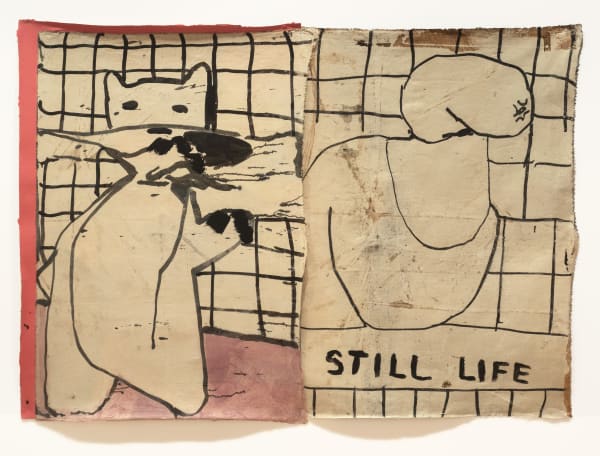 Simon English, Still Life (and cat), 2021