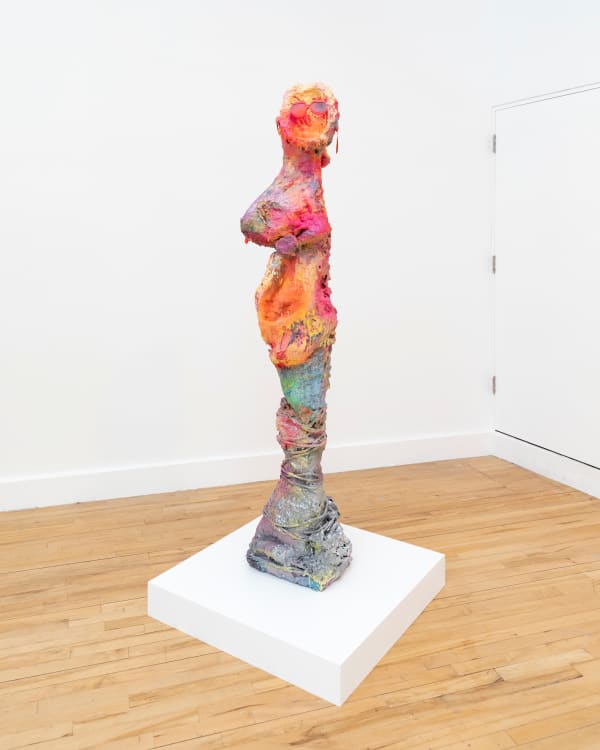 Rosie Reed, Self Portrait with Broken Sunglasses, Odd Earrings, Tangle Teezer, Rope, Maternity Bra, Nappy, Toys and Selfies, 2022