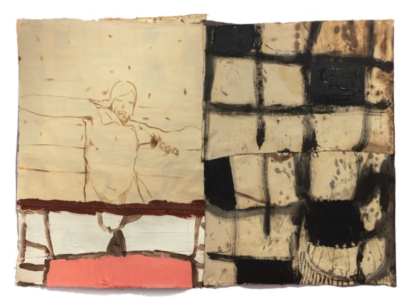 Simon English, Ego (black grid), 2021