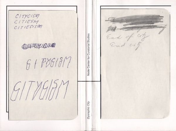 Jaro Varga, DYSRAPHIC CITY from the series City Diary, 2012-2022