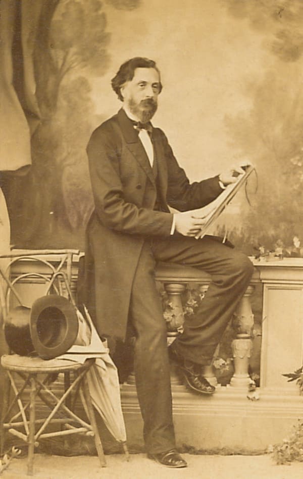 Charles Nègre, Autoportrait de l'Artist en Train de Dessiner, c.1860
