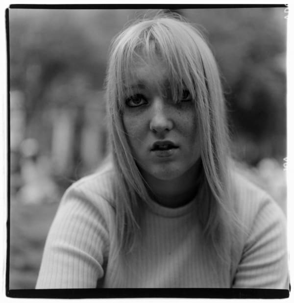 Diane Arbus, Blonde girl, Washington Square Park, N.Y.C., 1965