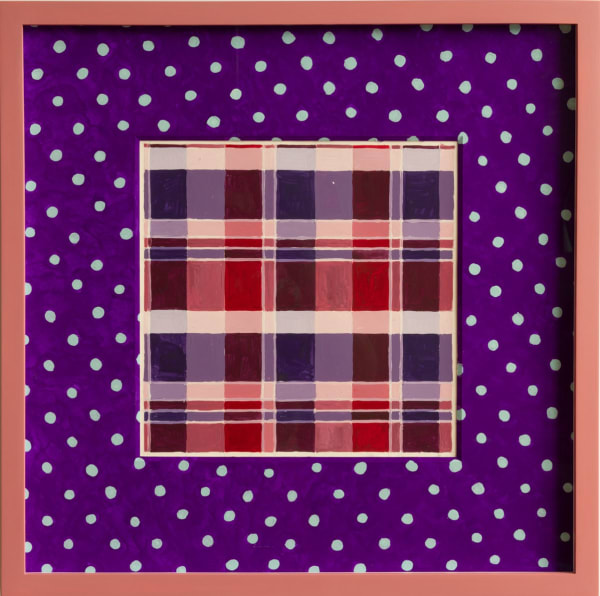 Michelle Forsyth, Purple and Blue Polka Dots on Red and Purple Plaid, 2014-2024