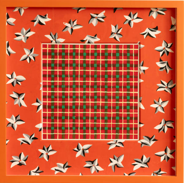 Michelle Forsyth, Red and White Florals, on Red and Green Plaid, 2017-2023