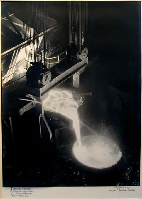 Margaret Bourke-White, Molten Metal, Pouring the Heat, Open Hearth, Ford Motor Co., 1928